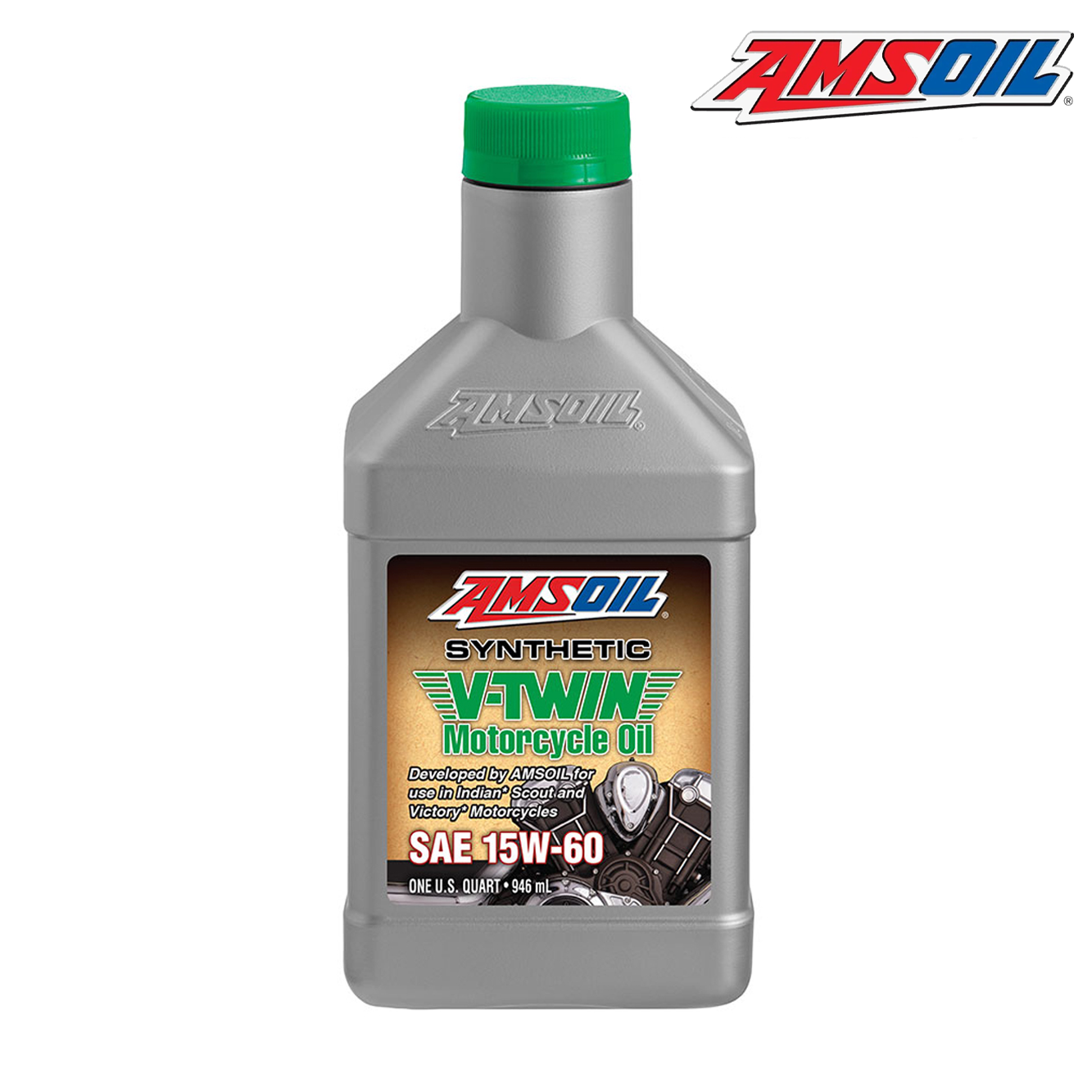 زيت دراجات نارية تخليقي 15W-50 من AMSOIL - القوة والحماية لمحركات V-Twin